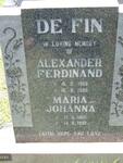 FIN Alexander Ferdinand, de 1906-1986 & Maria Johanna 1908-1992