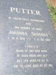 PUTTER Johanna Susanna 1931-1989