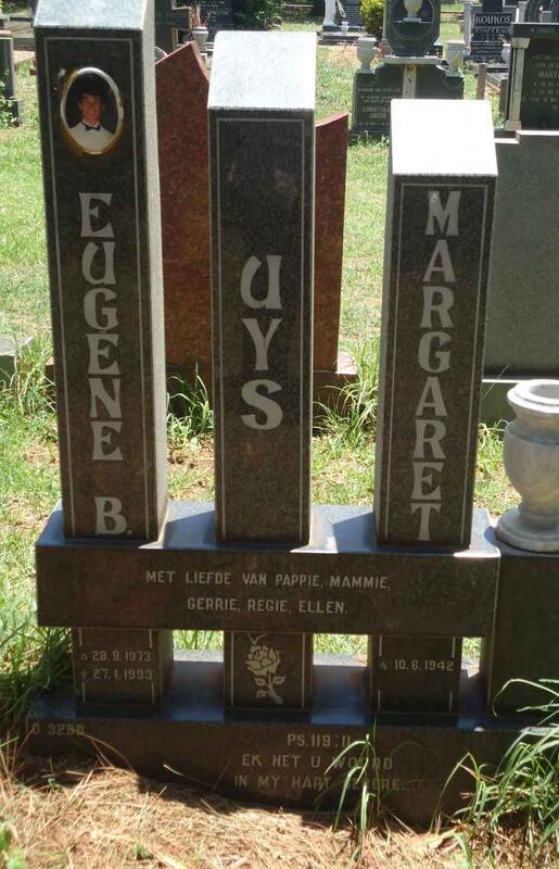 UYS Eugene Eugene B. 1973-1993? & Margaret 1942-