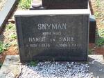 SNYMAN Hansie 1891-1978 & Sarie 1906-1978