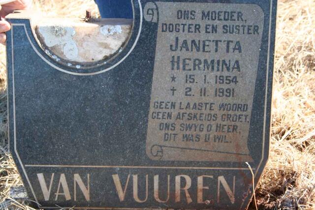 VUUREN Janetta Hermina, van 1954-1991
