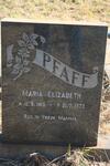 PFAFF Maria Elizabeth 1915-1973