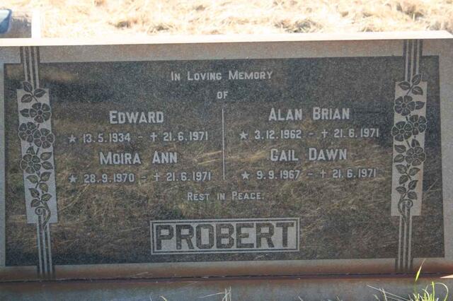 PROBERT Edward 1934-1971 :: PROBERT Moira Ann 1971-1971 :: PROBERT Allen Brian 1962-1971 :: PROBERT Gail Dawn 1967-1971