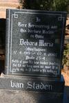STADEN Debora Maria, van nee OOSTHUYSEN 1919-2007