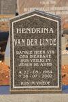 LINDE Hendrina, van der 1964-2002