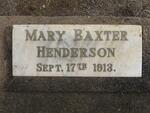 HENDERSON Mary Baxter -1913