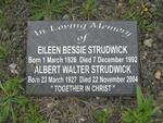 STRUDWICK Albert Walter 1927-2004 & Eileen Bessie 1926-1992