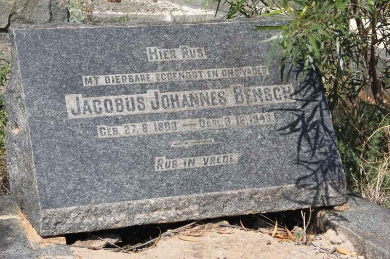 BENSCH Jacobus Johannes 1883-1943