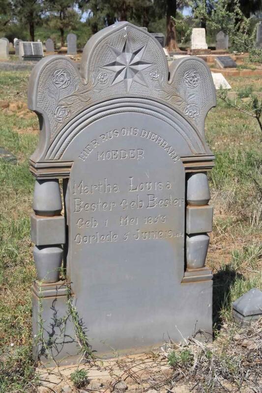 BESTER Martha Louisa nee BESTER 1853-1944