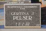 PELSER Gertina J. 1913-1998