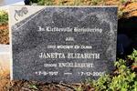 ? Janetta Elizabeth nee ENGELBRECHT 1917-2001