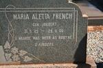 FRENCH Maria Aletta nee JOUBERT 1925-1966