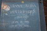 HEERDEN Anna Alida, van nee STEYN 1918-1995