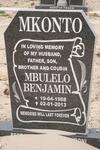 MKONTO Mbulelo Benjamin 1968-2013
