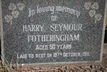 FOTHERINGHAM Harry Seymor -1911