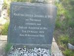 WET Martha Louisa Johanna, de nee PRETORIUS 1825-1905
