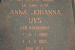 UYS Cornelius Jansen 1899-1967 & Anna Johanna KOEKEMOER 1905-1990