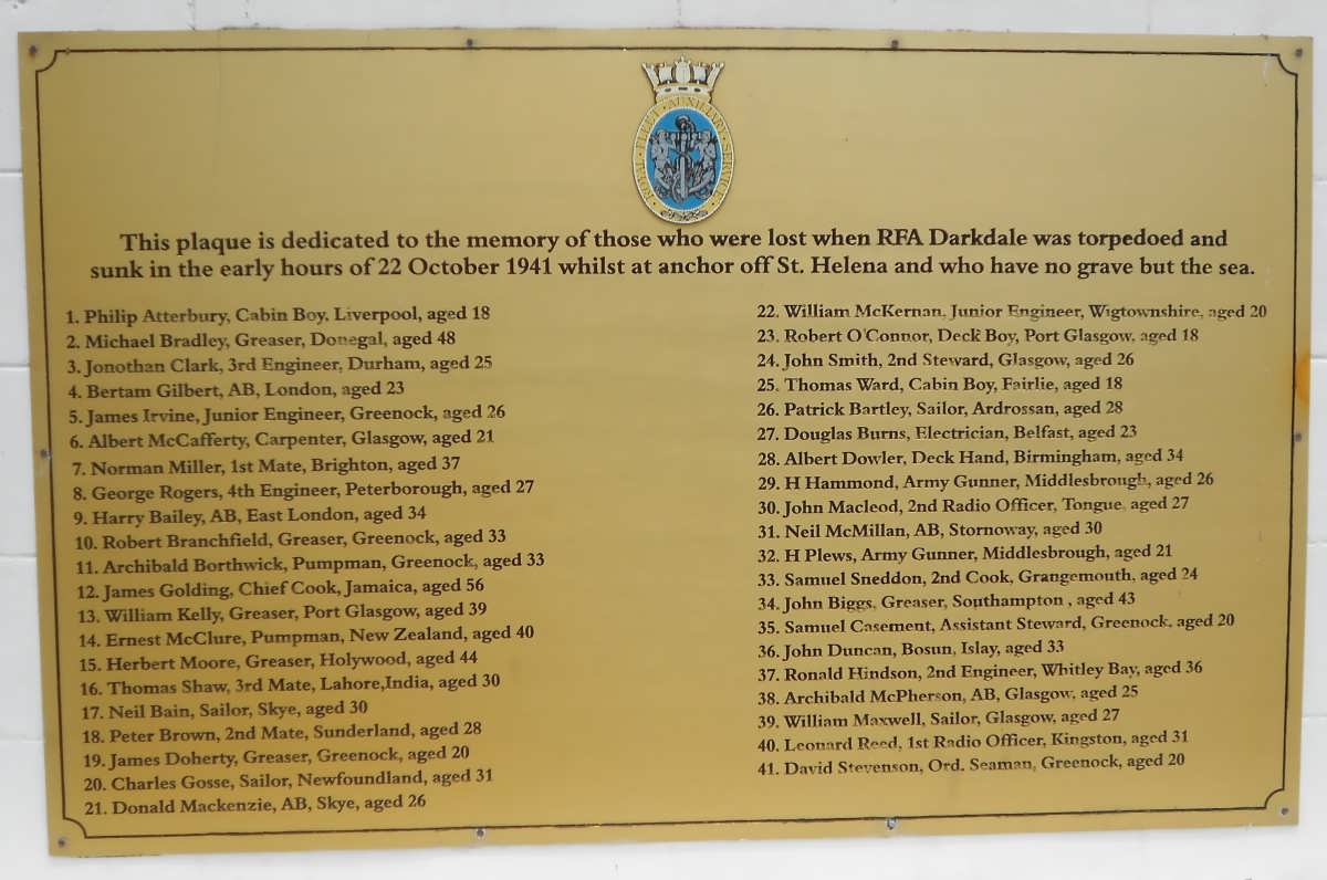 09. RFA Darkdale Plaque - List of names