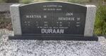 DURAAN Jan Hendrik H. 1897-1987 & Martha M. 1907-1953