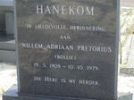 HANEKOM Willem Adriaan Pretorius 1908-1979