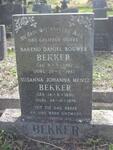 BEKKER Barend Daniel Bouwer 1892-1947 & Susanna Johanna Mentz 1890-1974