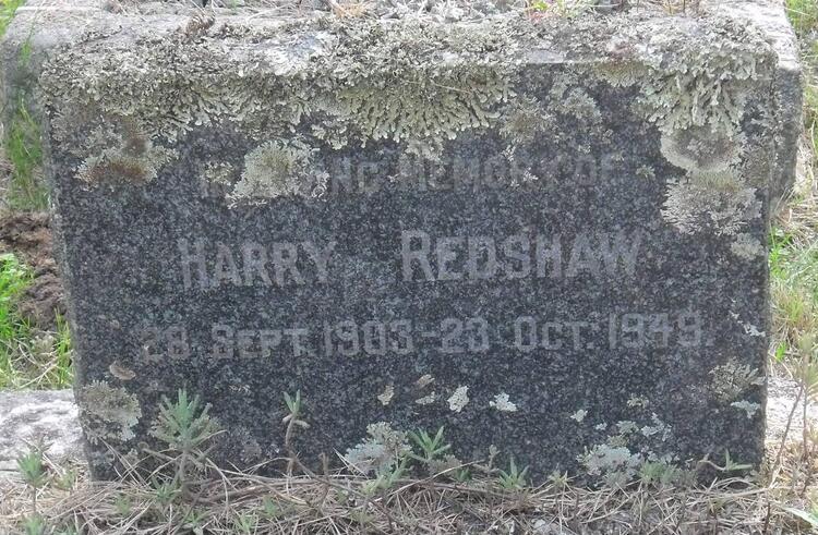 REDSHAW Harry 1903-1949