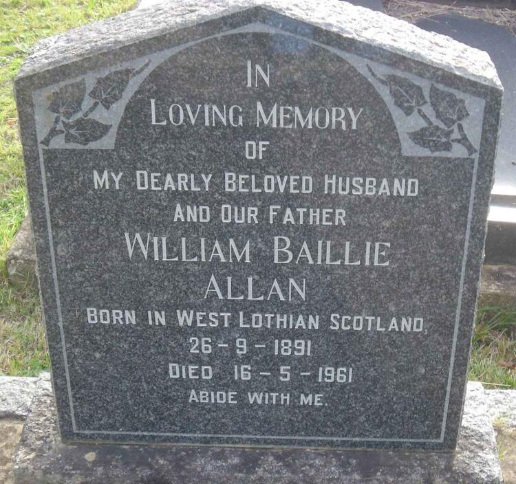 ALLAN William Baillie 1891-1961