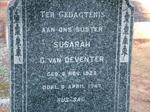 DEVENTER Susarah C., van 1922-1947