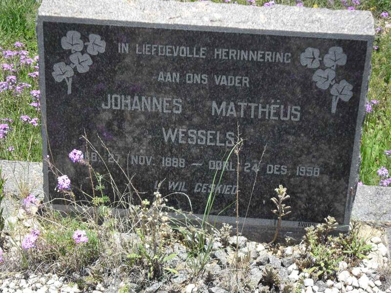WESSELS Johannes Mattheus 1888-1958