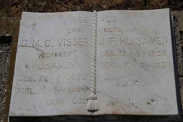 HUISAMEN J.F. 1856-1931 & C.M.C. VISSER previously HUISAMEN 1880-1966