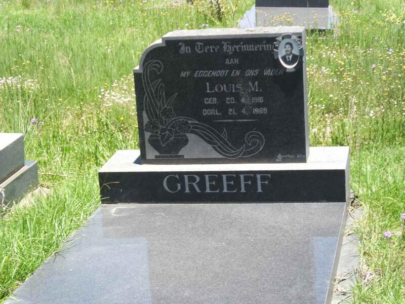 GREEFF Louis M. 1916-1969