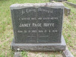 HOFFE Janet Page 1903-1974