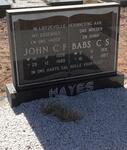 HAYES John C.F. 1928-1989 & Babs C.S. 1931-1997