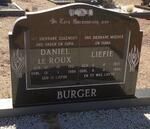 BURGER Daniël Le Roux 1921-1986 & Liefie 1918-1994
