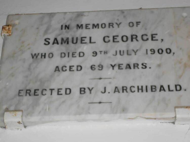 GEORGE Samuel -1900