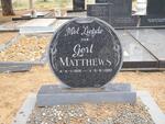 MATTHEWS Gert 1926-1980