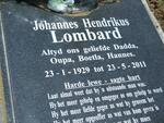 LOMBARD Johannes Hendrikus 1929-2011