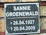 GROENEWALD Sannie 1927-2009