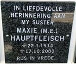 HAUPTFLEISCH M.E. 1914-2000
