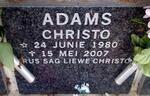 ADAMS Christo 1980-2007