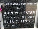 LESTER John W. 1922-2009 & Elisa C. 1929-