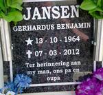 JANSEN Gerhardus Benjamin 1964-2012