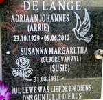 LANGE Adriaan Johannes, de 1929-2012 & Susanna Margaretha VAN ZYL 1931-