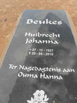 BEUKES Huibrecht Johanna 1927-2010