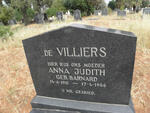 VILLIERS Anna Judith, de nee BARNARD 1911-1966