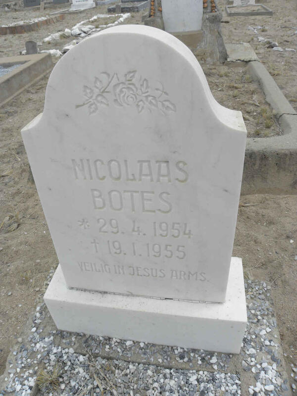 BOTES Nicolaas 1954-1955