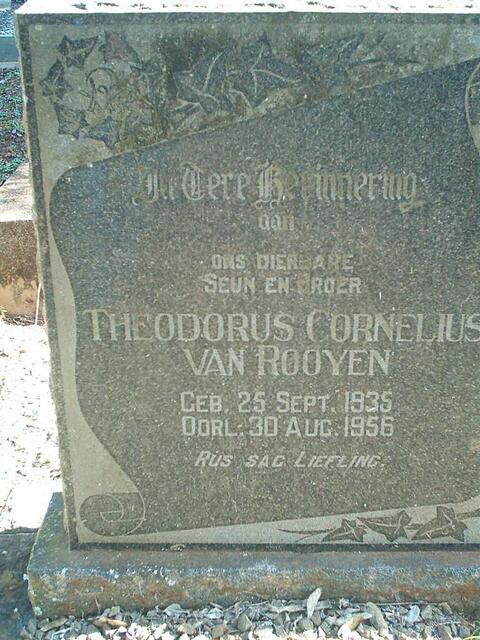 ROOYEN Theodorus Cornelius, van 1935-1956