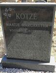 KOTZÉ Maatje Margaretha, formerly HOEPFNER nee BOTHA 1909-1989