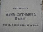 RABIE Anna Catharina 1909-1985