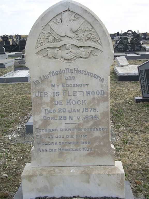 KOCK Jervis Fleetwood, de 1875-1934